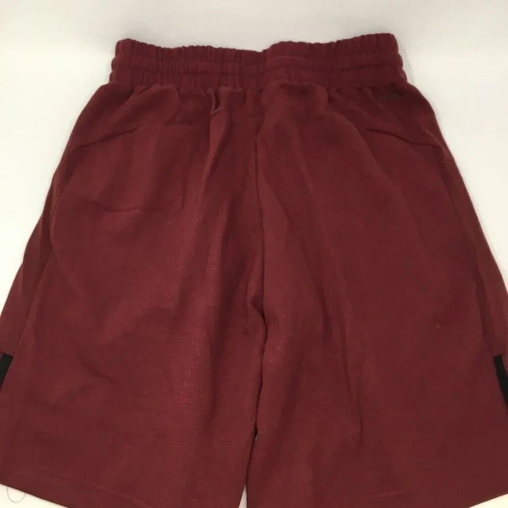Adidas Men Sweat Activewear Shorts Red Drawstring Adjustable Waist M New - Picture 3 of 6